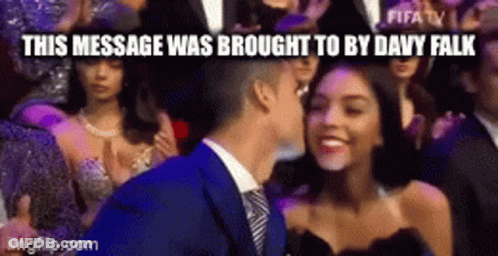Man And Woman Kissing Before Crowd Brought By Davy Falak GIF