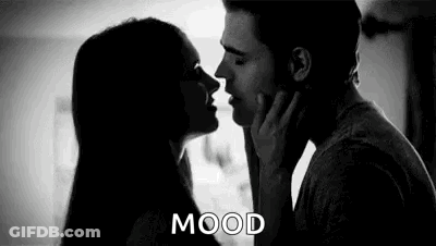 Man And Woman Kissing Black And White Photo GIF