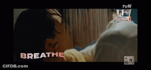 Man And Woman Kissing Breathe GIF