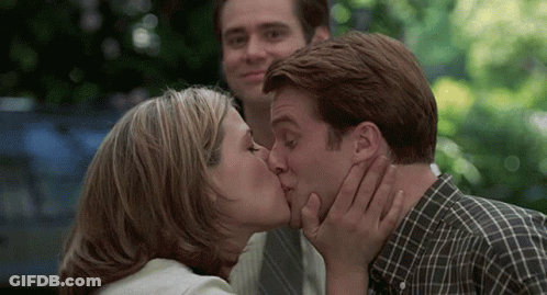 Man And Woman Kissing GIF