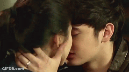 Man And Woman Kissing Forehead GIF