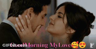 Man And Woman Kissing Good Morning My Love GIF