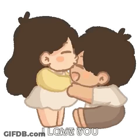 Man And Woman Kissing In Bed GIF