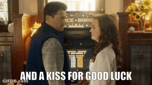 Man And Woman Kissing In Front Of Ace Bar Game GIF