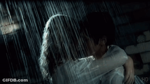 Man And Woman Kissing In Shower GIF