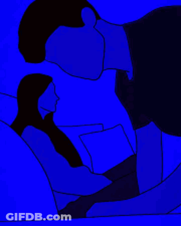 Man And Woman Kissing On Bed GIF