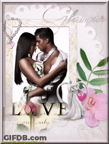 Man And Woman Kissing GIF