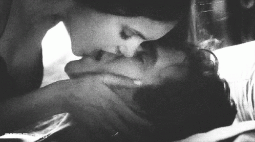 Man And Woman Kissing Saying I Don't Think I've Ever Seen You More Alive GIF