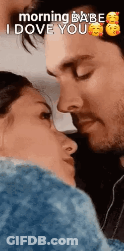 Man And Woman Kissing Saying I Love You GIF