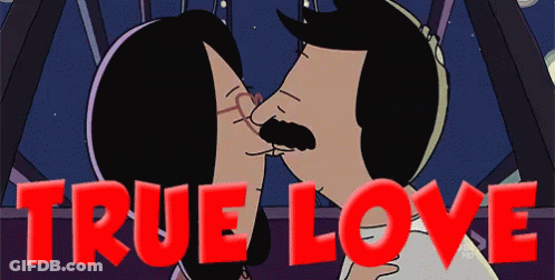 Man And Woman Kissing True Love GIF