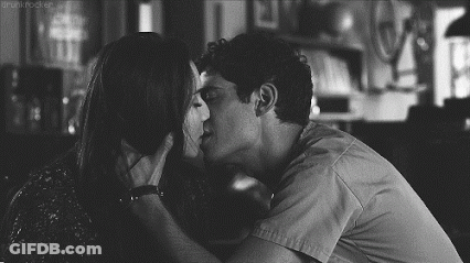 Man And Woman Kissing GIF