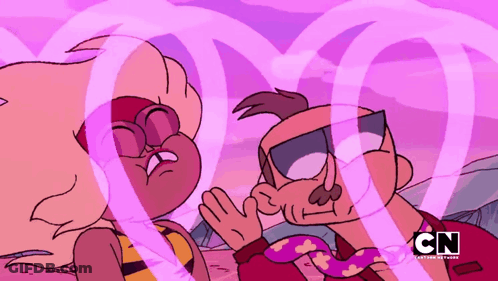 Man And Woman Kissing With CN Logo GIF