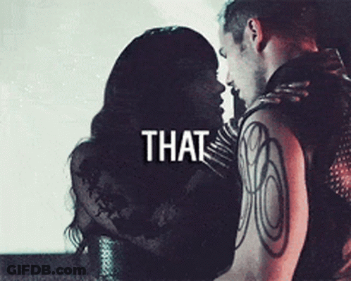 Man And Woman Kissing With Word That GIF