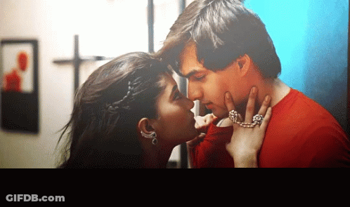 Man And Woman Kissing Woman's Ring GIF