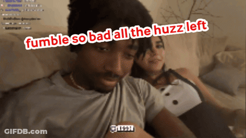 Man And Woman Laying On Couch Fumble So Bad All The Buzz Left GIF