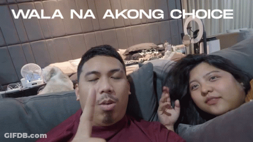Man And Woman Laying On Couch Wala Na Akong Choice GIF