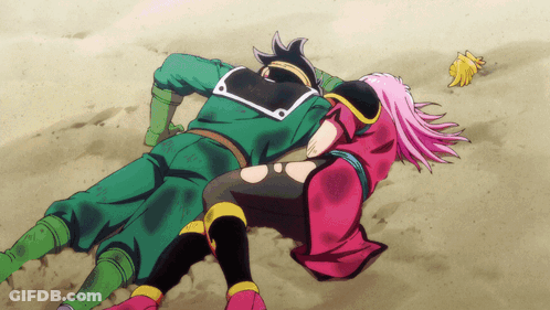 Man And Woman Laying On Ground GIF