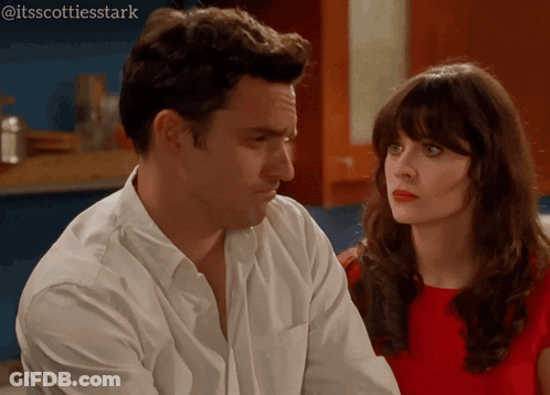 Man And Woman Looking At Each Other GIF