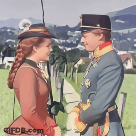 Man And Woman Looking At Each Other GIF