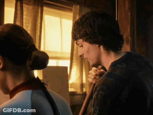Man And Woman Looking At Each Other GIF