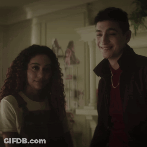 Man And Woman Looking At Each Other GIF