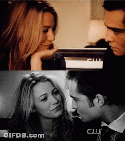 Man And Woman Looking At Each Other GIF