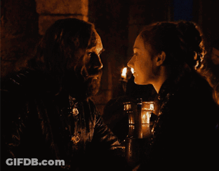 Man And Woman Looking At Each Other GIF