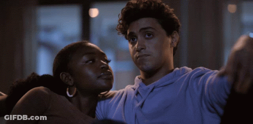 Man And Woman Looking At Each Other Eyes Closed GIF