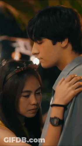 Man And Woman Looking At Each Other GIF