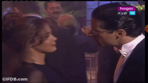 Man And Woman Looking At Each Other Hogar NYD GIF