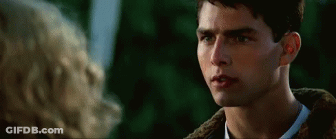 Man And Woman Looking At Each Other In Movie GIF