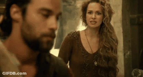 Man And Woman Looking At Each Other GIF