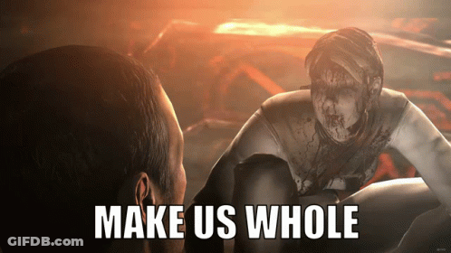 Man And Woman Looking At Each Other Make Us Whole GIF
