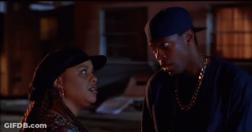 Man And Woman Looking At Each Other Saying Ima Call You GIF