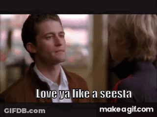 Man And Woman Looking At Each Other Saying Love Ya Like A Seesta GIF