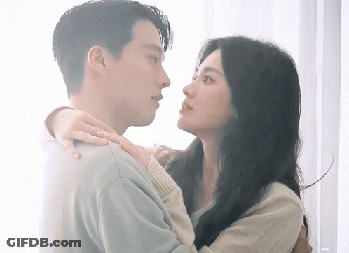 Man And Woman Looking At Each Other GIF