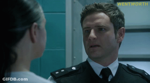 Man And Woman Looking At Each Other Wentworth GIF