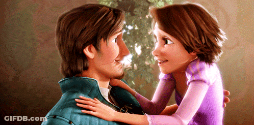 Man And Woman Looking At Each Other GIF