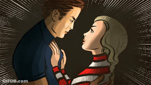 Man And Woman Looking Into Each Other's Eyes GIF