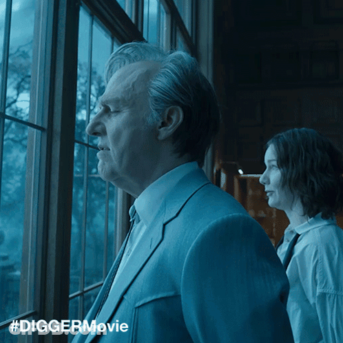 Man And Woman Looking Out Window #Diggermovie GIF