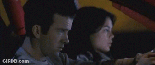 Man And Woman Looking Under Car Hood Saying You Wouldn't Have That Problem GIF