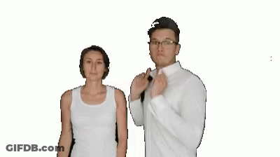 Man And Woman Making Funny Faces GIF