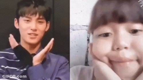 Man And Woman Making Funny Faces GIF