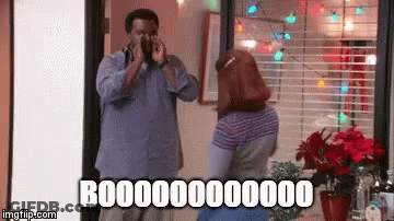 Man And Woman Next To Boooooo Sign GIF