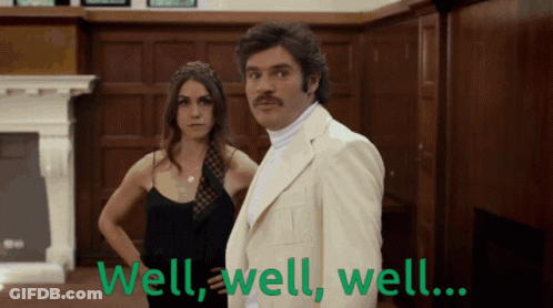 Man And Woman Next To Each Other Well Well Well GIF