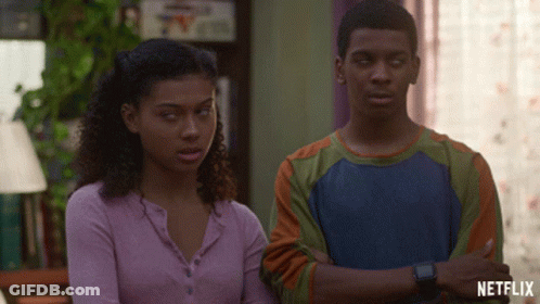 Man And Woman Next To Netflix GIF