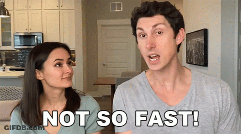Man And Woman Not So Fast GIF