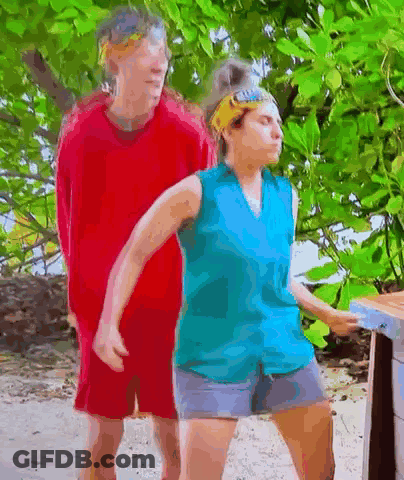 Man And Woman On Beach GIF