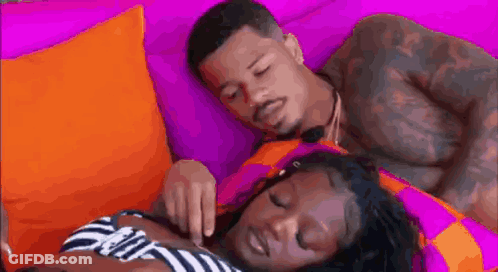 Man And Woman On Couch Man Touching Womans Breast GIF