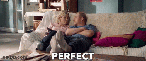 Man And Woman On Couch Perfect GIF